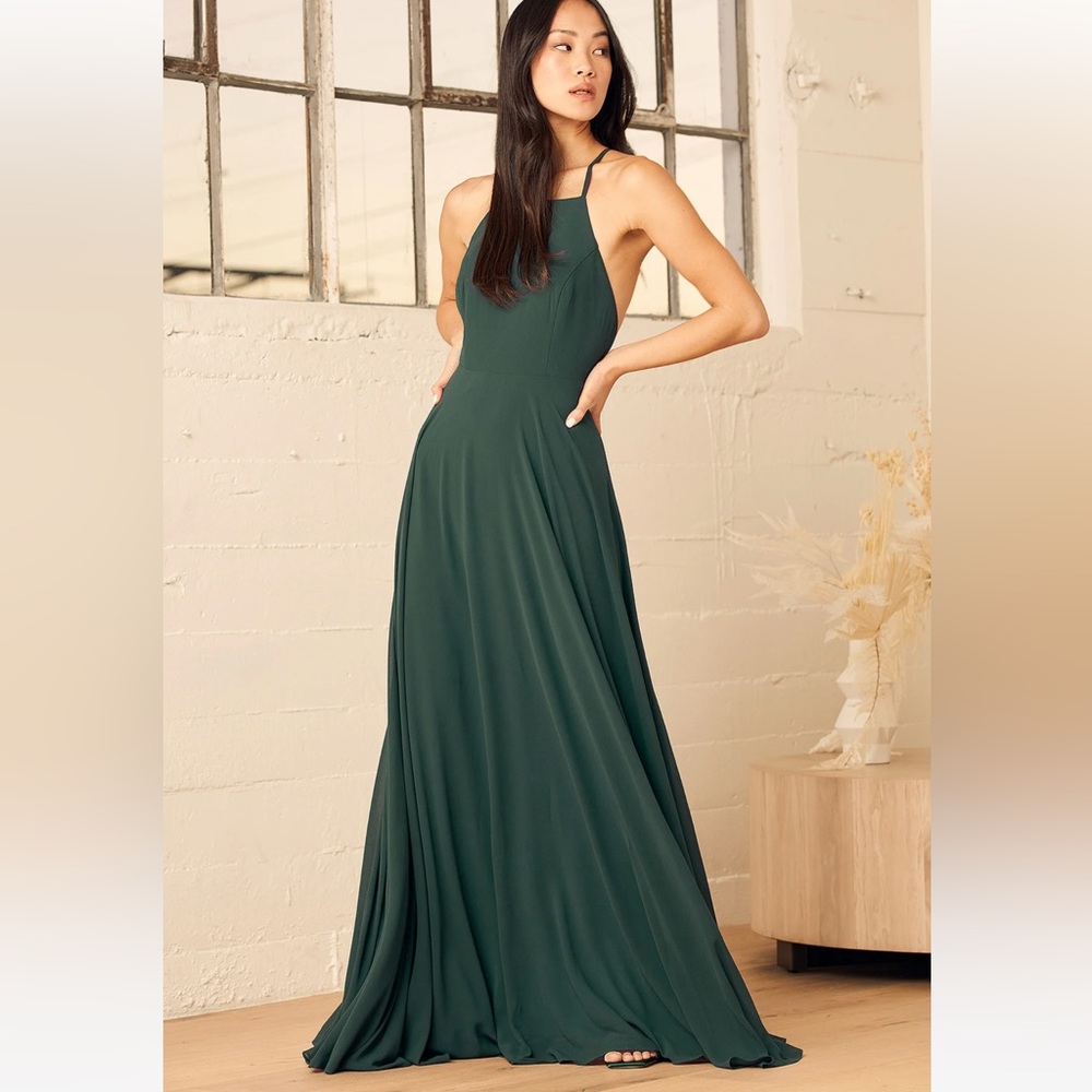 Green maxi dress